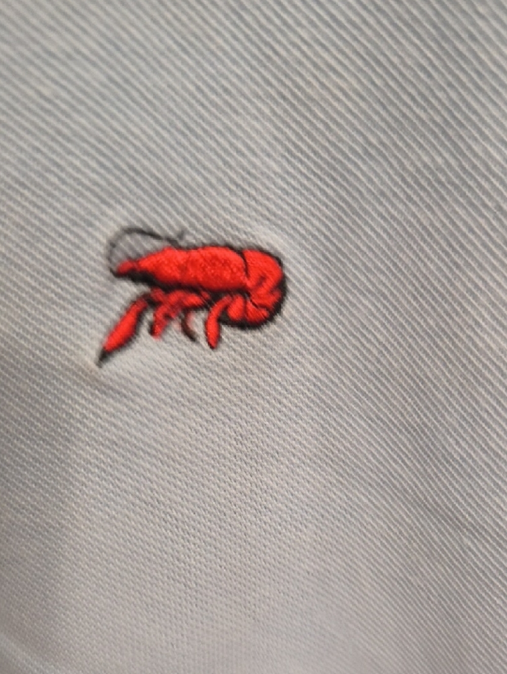 Perlis Men’s Light Blue Polo Shirt with Embroidered Crawfish Logo Medium - Picture 3 of 5